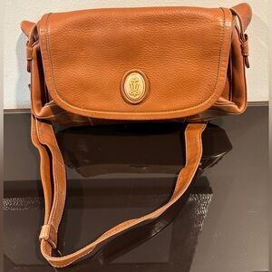 Lladrō Brown Leather Crossbody Bag with porcelain pieces